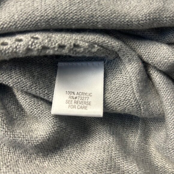 Apt. 9 Womens Gray Acrylic Open Cardigan 1X - Picture 3 of 6